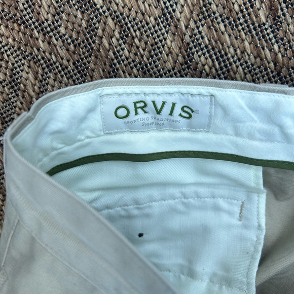 ORVIS pleated khaki chino pants - Picture 4 of 4